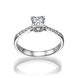 Bild von 0.50 Gesamtkarat Klassisch-Verlobungsring mit Princessdiamant