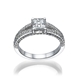Bild von 1.31 Gesamtkarat Meisterarbeiten-Verlobungsring mit Princessdiamant