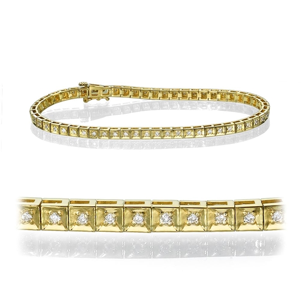 Bild von 1.50 Gesamtkarat Tennis-Diamantarmbänder mit Runddiamant