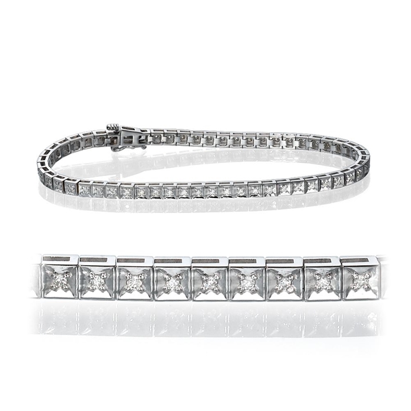 Bild von 0.56 Gesamtkarat Tennis-Diamantarmbänder mit Runddiamant