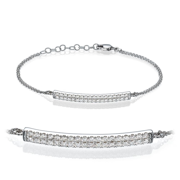 Bild von 0.50 Gesamtkarat Designer-Diamantarmbänder mit Runddiamant