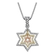 Bild von 0.84 Total Carat Star of David Round Diamond Pendant