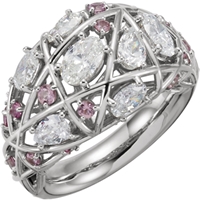 Bild von 2.00 Total Carat Designer Wedding Round Diamond Ring