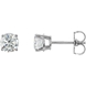 Bild von 1.00 Gesamtkarat Knopf-Ohrringe mit Runddiamant