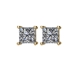 Bild von 0.50 Gesamtkarat Knopf-Ohrringe mit Princessdiamant