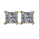 Bild von 1.50 Gesamtkarat Knopf-Ohrringe mit Princessdiamant