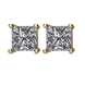 Bild von 1.50 Gesamtkarat Knopf-Ohrringe mit Princessdiamant