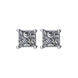 Bild von 1.50 Gesamtkarat Knopf-Ohrringe mit Princessdiamant