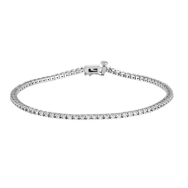 Bild von 1.00 Gesamtkarat Linie-Diamantarmbänder mit Runddiamant