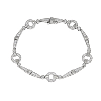 Bild von 1.63 Gesamtkarat Designer-Diamantarmbänder mit Runddiamant