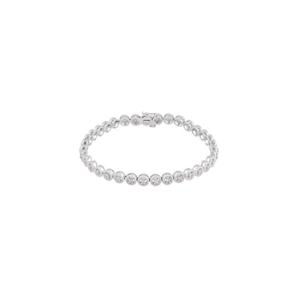 Bild von 1.00 Gesamtkarat Linie-Diamantarmbänder mit Runddiamant