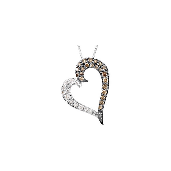 Bild von 0.25 Gesamtkarat Herz-Halsketten mit Runddiamant