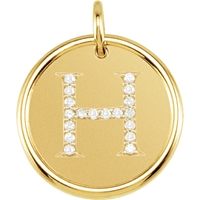 Bild von 0.10 Gesamtkarat Initiale-Halsketten mit Runddiamant