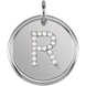 Bild von 0.10 Gesamtkarat Initiale-Halsketten mit Runddiamant
