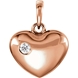 Bild von 0.05 Gesamtkarat Herz-Halsketten mit Runddiamant