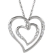 Bild von 0.10 Gesamtkarat Herz-Halsketten mit Runddiamant