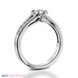 Bild von 0.69 Gesamtkarat Designer-Verlobungsring mit Runddiamant
