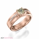 Bild von 0.82 Gesamtkarat Designer-Verlobungsring mit Princessdiamant