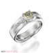 Bild von 0.62 Gesamtkarat Designer-Verlobungsring mit Princessdiamant