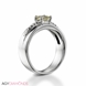 Bild von 0.62 Gesamtkarat Designer-Verlobungsring mit Princessdiamant