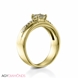 Bild von 0.52 Gesamtkarat Designer-Verlobungsring mit Princessdiamant