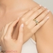 Bild von 0.82 Gesamtkarat Designer-Verlobungsring mit Princessdiamant