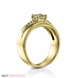 Bild von 1.02 Gesamtkarat Designer-Verlobungsring mit Princessdiamant