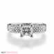 Bild von 1.40 Gesamtkarat Designer-Verlobungsring mit Princessdiamant