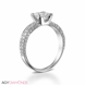 Bild von 1.70 Gesamtkarat Designer-Verlobungsring mit Princessdiamant