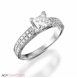 Bild von 2.70 Gesamtkarat Designer-Verlobungsring mit Princessdiamant