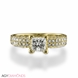 Bild von 1.60 Gesamtkarat Designer-Verlobungsring mit Princessdiamant