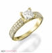 Bild von 1.70 Gesamtkarat Designer-Verlobungsring mit Princessdiamant