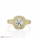 Bild von 1.16 Gesamtkarat Halo-Verlobungsring mit Runddiamant