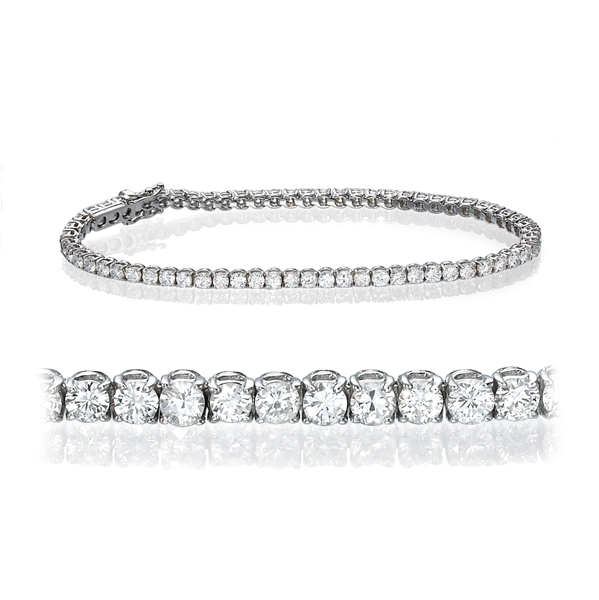 Bild von 2.50 Gesamtkarat Tennis-Diamantarmbänder mit Runddiamant